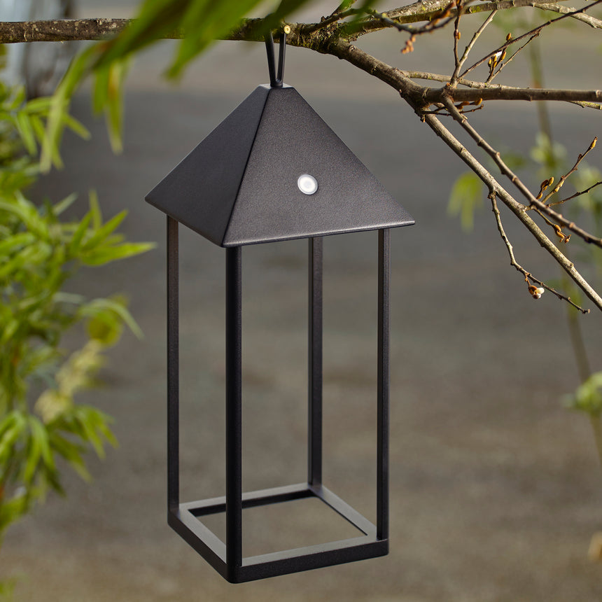 Hoot Large Touch Lantern Matt Black