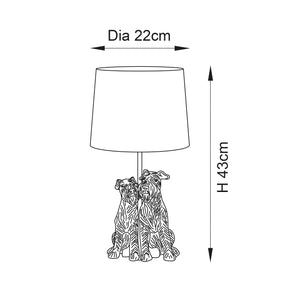 Westie Table Lamp Matt Black - Comet Lighting