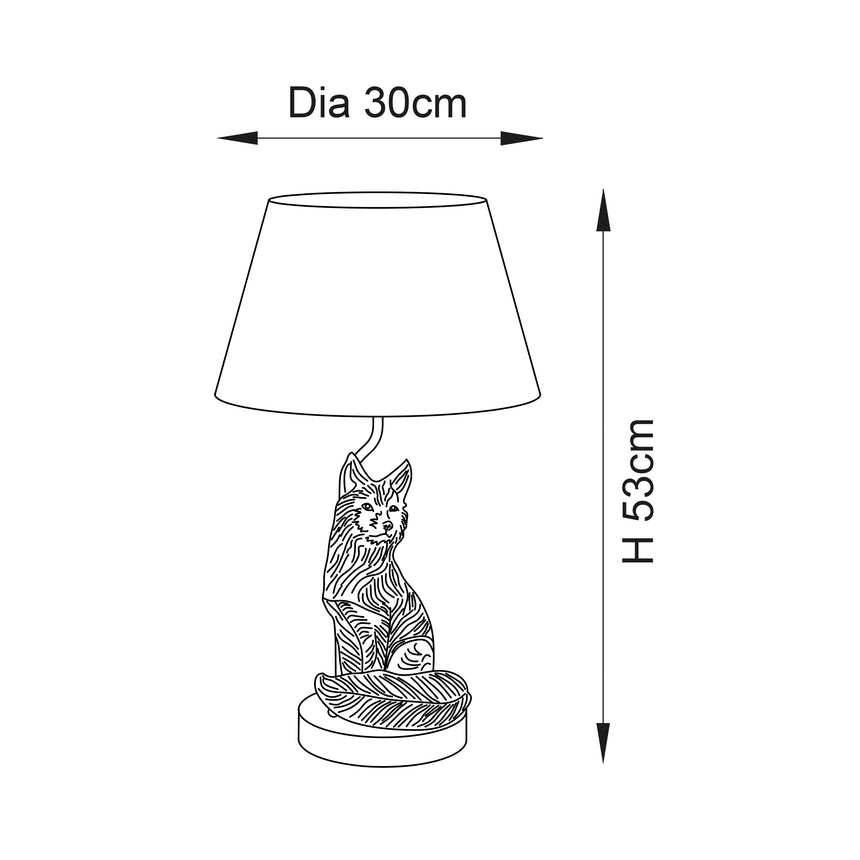 Fox Table Lamp Vintage Gold