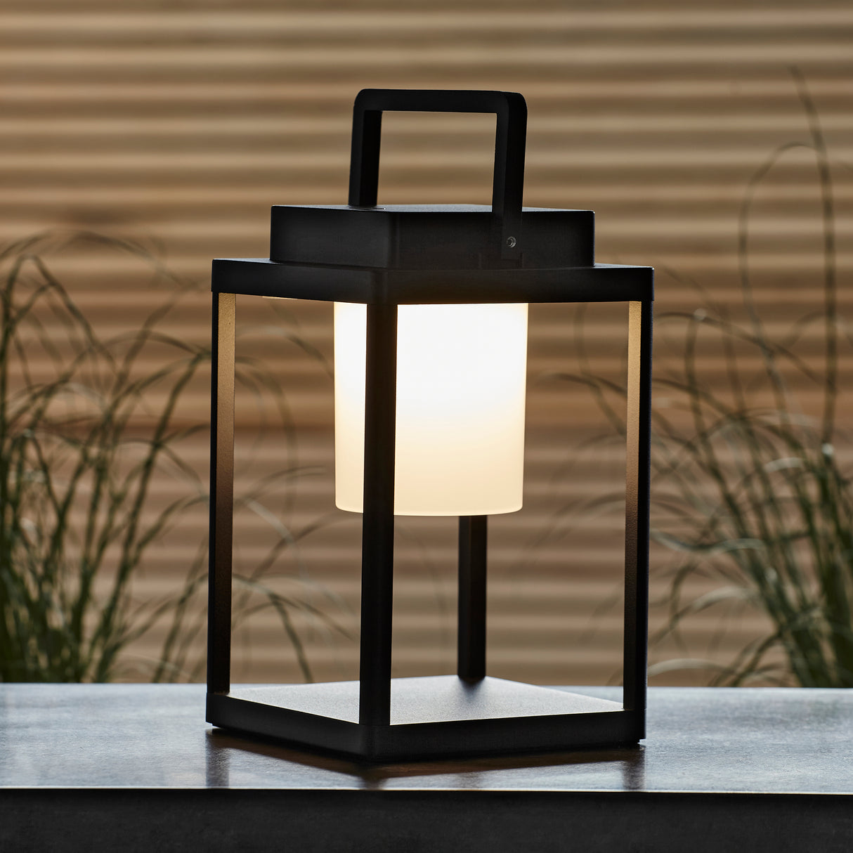 Voyage Table Touch Outdoor Table Lamp Matt Black - Comet Lighting