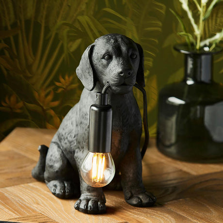 Labrador Puppy Table Matt black