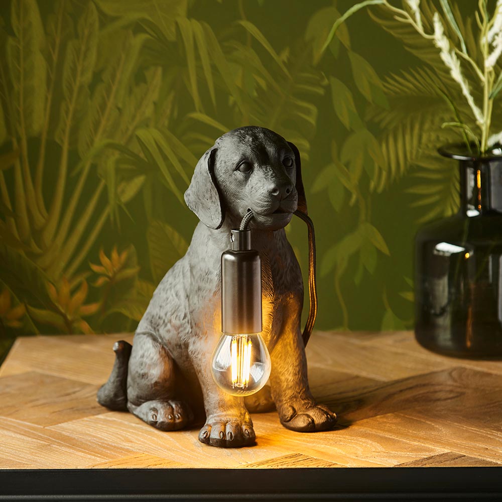 Labrador Puppy Table Matt black