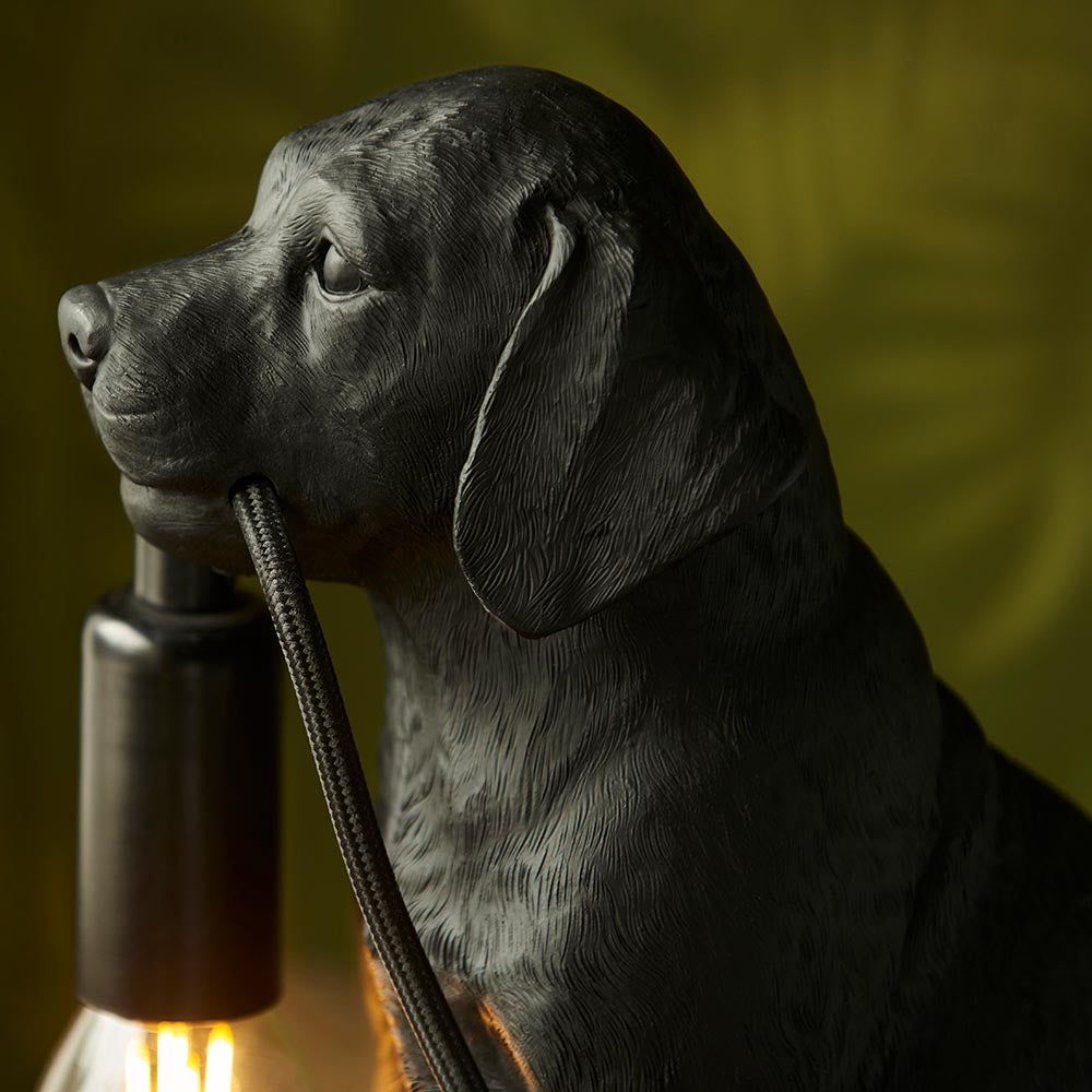 Labrador Puppy Table Matt black