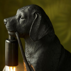 Labrador Puppy Table Matt black