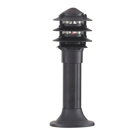 Searchlight Black Small Bollard Light Glass Diffuser