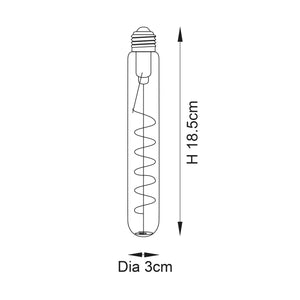 Endon E27 LED Spiral Tubular Filament 4w 2200k 265lm Dimmable - Comet Lighting