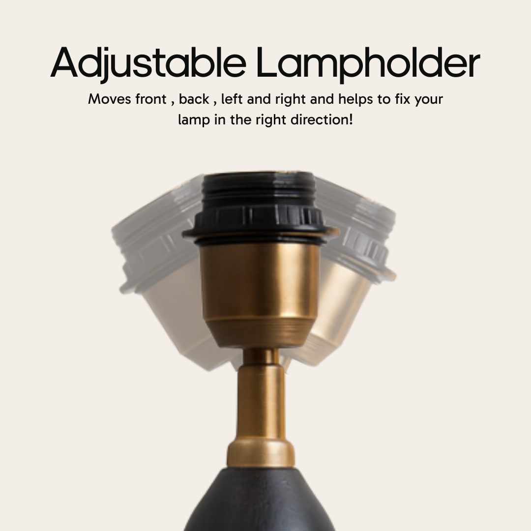 AARTIN NOVA TABLE LAMP IN WOOD WITH MATTE BLACK FINISH (BASE ONLY)