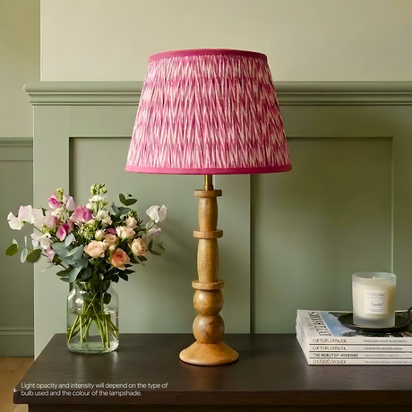 AARTIN 35 CM Pink Chevrons Cotton Lampshade - Straight Empire ( Shade Only )