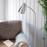 Classic Flexi Reader Floor Light - Bright nickel