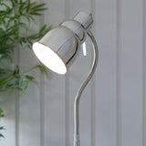 Classic Flexi Reader Floor Light - Bright nickel