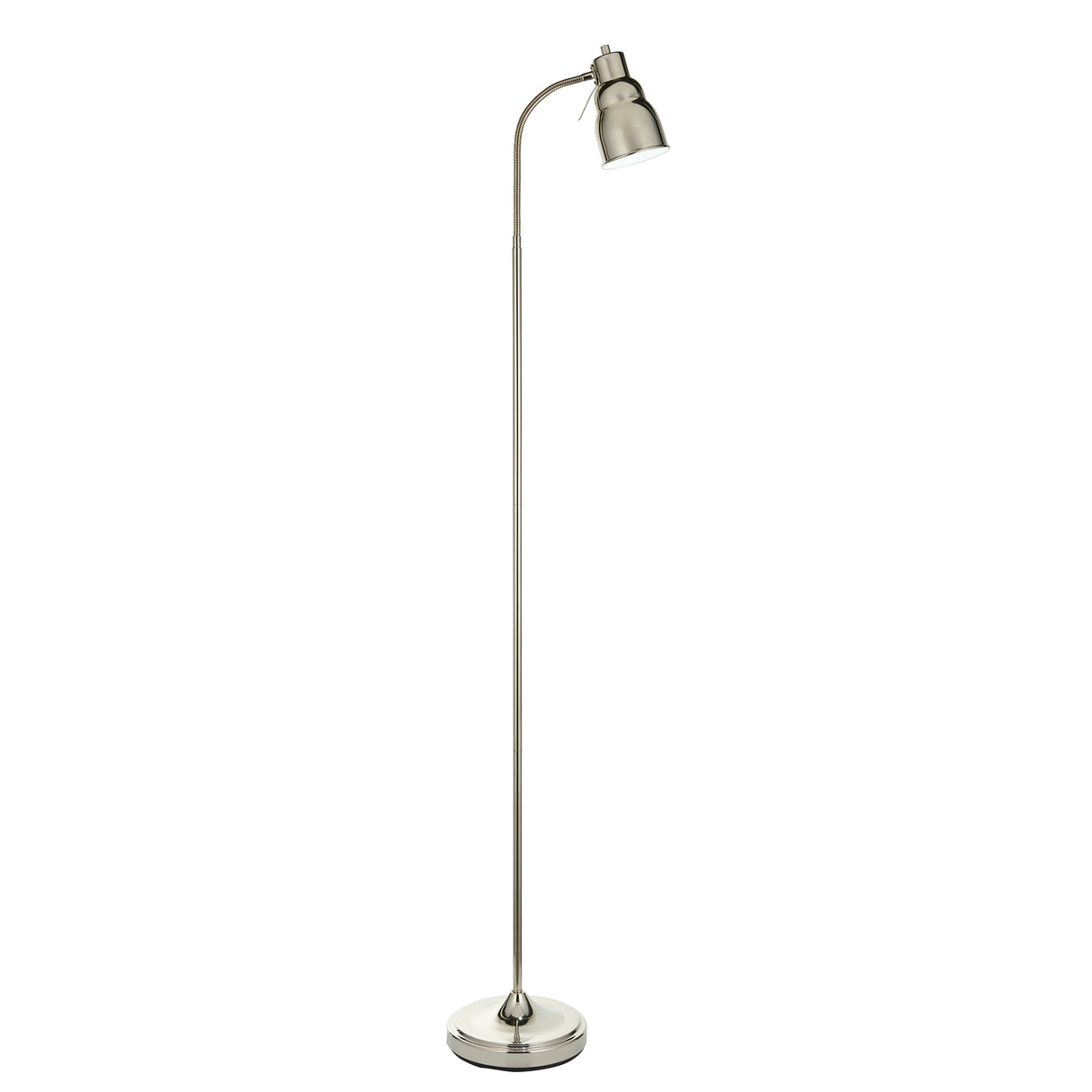 Classic Flexi Reader Floor Light - Bright nickel