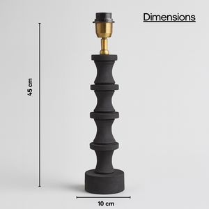 AARTIN NOVA TABLE LAMP IN WOOD WITH MATTE BLACK FINISH (BASE ONLY)