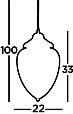 Moscow Pendant  - Antique Brass Metal & Ribbed Glass