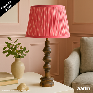 AARTIN JUNO TABLE LAMP IN WOOD WITH DARK NATURAL WOOD FINISH (BASE ONLY)