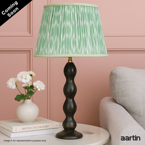 AARTIN RIPPLE TABLE LAMP IN WOOD WITH EBONY FINISH (BASE ONLY)
