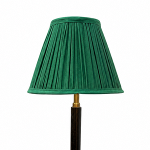 AARTIN  Green Silk Gathered Lampshade - Empire ( Shade Only )