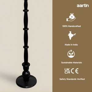 AARTIN HAZEL FLOOR LAMP IN WOOD WITH EBONY FINISH (BASE ONLY)