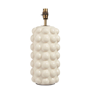 Bobble Table Base Lamp - Gloss vintage white crackle glaze - Comet Lighting