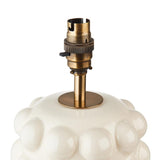 Bobble Table Base Lamp - Gloss vintage white crackle glaze