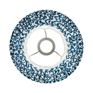 Ripple 25cm Tapered Shade - Marlin Blue Ripple - Comet Lighting