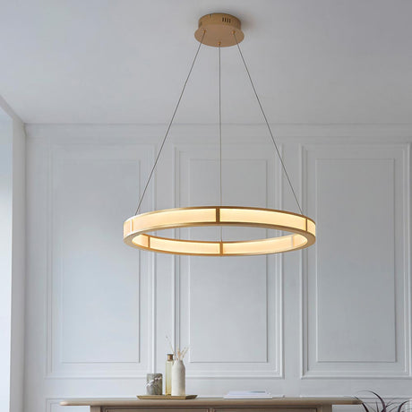 Classic Ribbed Hoop Pendant