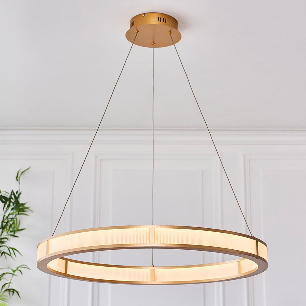 Classic Ribbed Hoop Pendant
