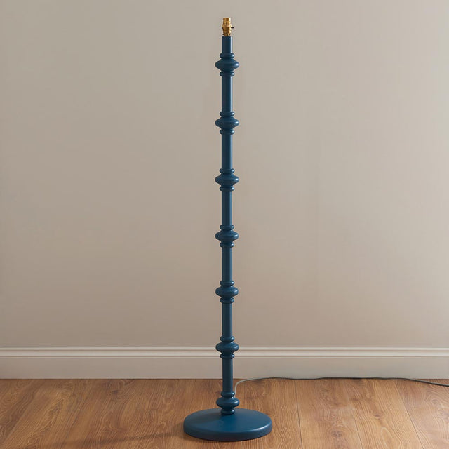 Carnaby Floor Lamp Base - Satin Marlin Blue - Comet Lighting