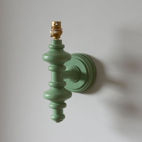 Carnaby Wall Light Fitting - Satin Cotswold green - Comet Lighting