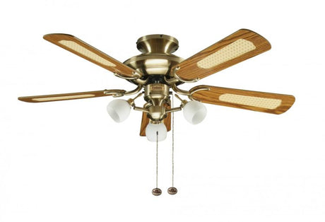 Mayfair Combi 42inch Ceiling Fan with Light Antique Brass