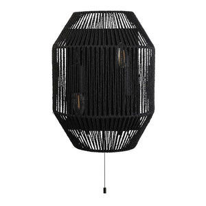 Exbridge 2Lt Wall Light Black - Comet Lighting