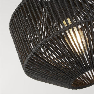 Exbridge 1Lt Pendant Ceiling Light Black - Comet Lighting