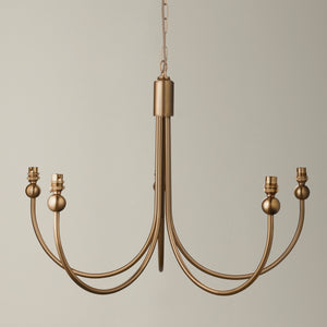 Santiago 5lt Pendant Fitting - Brushed aged brass - Comet Lighting