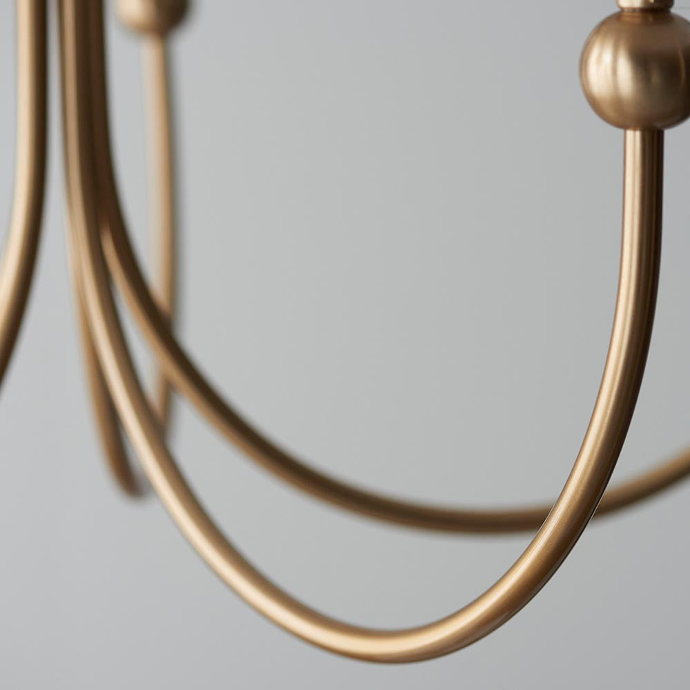 Santiago 5lt Pendant Fitting - Brushed aged brass - Comet Lighting