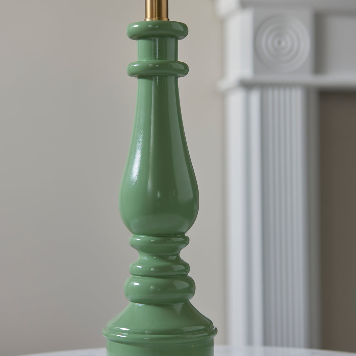 Myrtle Table Lamp Base - High gloss Cotswold green