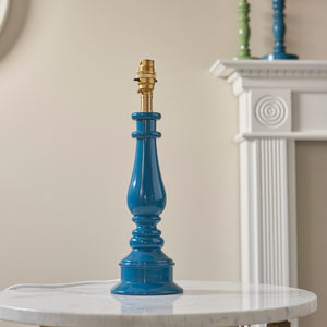 Myrtle Table Lamp Base - High gloss Marlin blue - Comet Lighting
