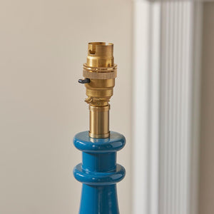 Myrtle Table Lamp Base - High gloss Marlin blue - Comet Lighting