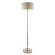 Highclere Single Floor Lamp - Brushed chrome - Comet Lighting