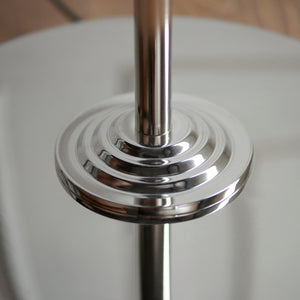 Highclere Single Floor Lamp - Brushed chrome - Comet Lighting