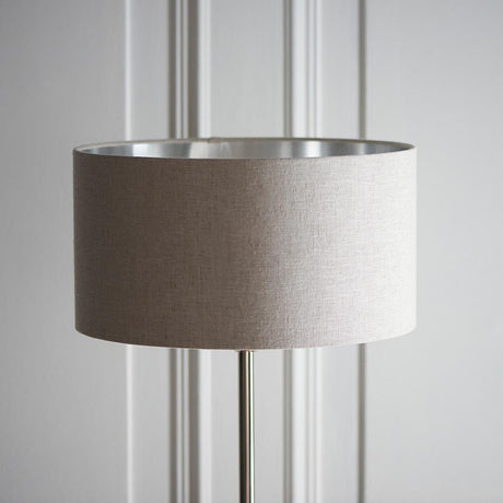 Highclere Single Floor Lamp - Brushed chrome