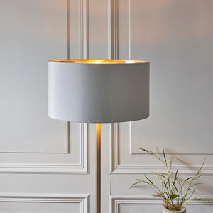 Highclere Single Floor Lamp - Antique Brass - Comet Lighting