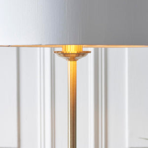 Highclere Single Floor Lamp - Antique Brass - Comet Lighting