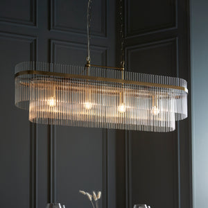 Marietta 4lt Linear Pendant - Comet Lighting