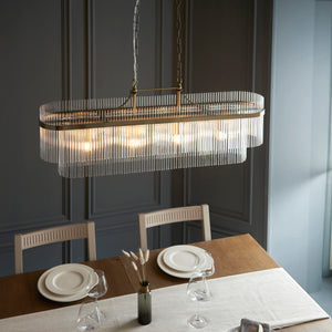 Marietta 4lt Linear Pendant - Comet Lighting