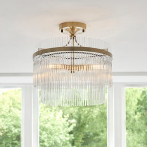 Marietta 3lt Semi Flush - Comet Lighting