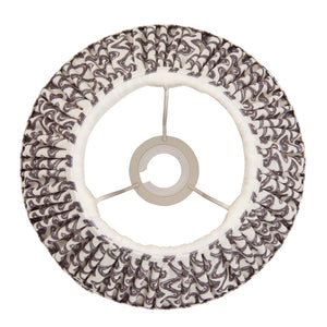 Ripple 25cm Tapered Shade - Pearl Grey Ripple - Comet Lighting