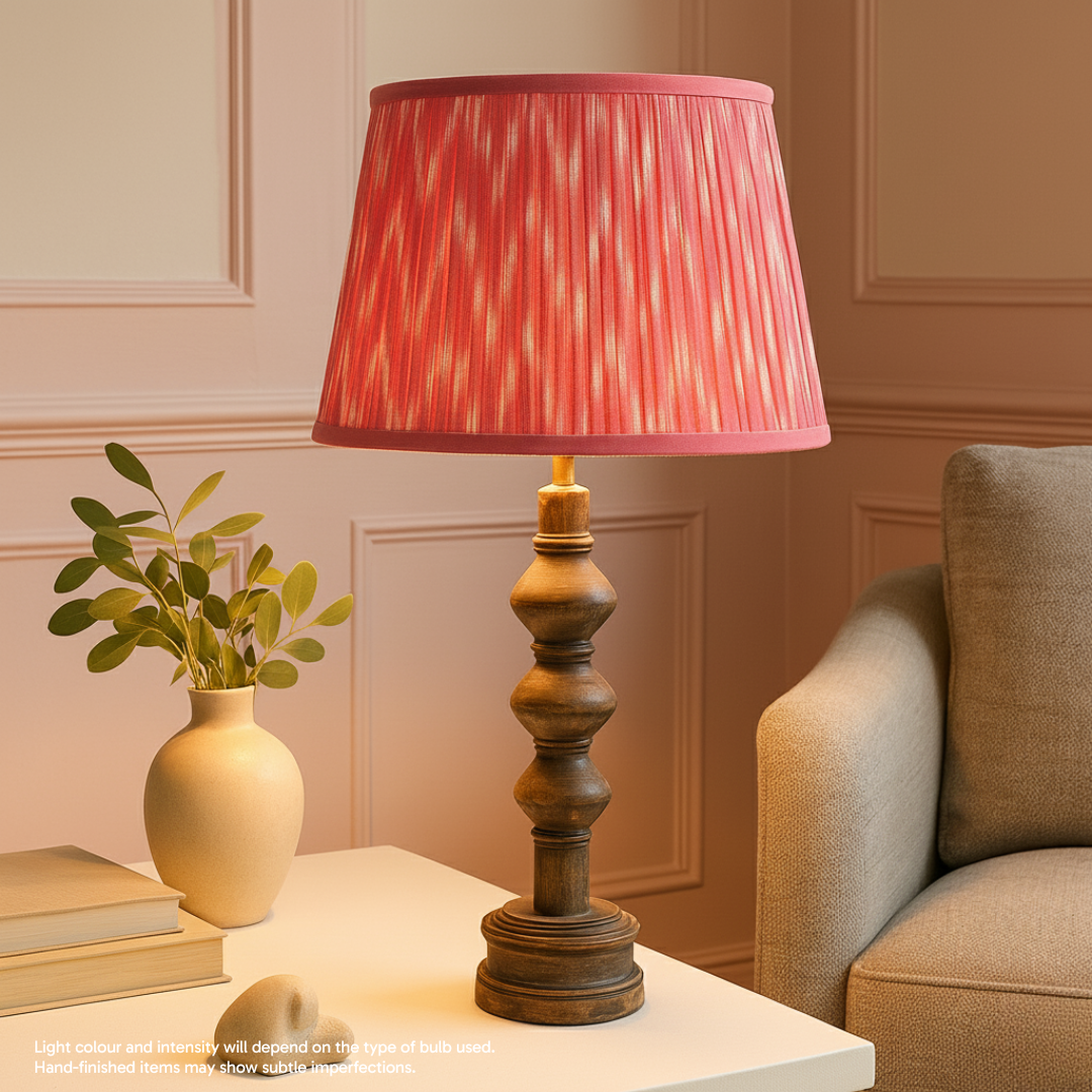 AARTIN JUNO TABLE LAMP IN WOOD WITH DARK NATURAL WOOD FINISH (BASE ONLY)