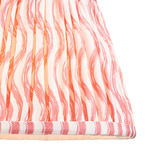 Ripple 20cm Tapered Shade - Coral Pink Ripple - Comet Lighting