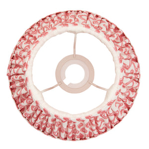 Ripple 20cm Tapered Shade - Coral Pink Ripple - Comet Lighting