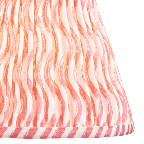 Ripple 25cm Tapered Shade - Coral Pink Ripple