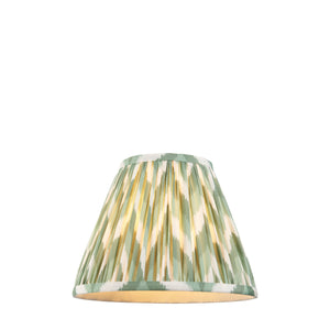 Zigzag 25cm Tapered Shade - Cotswold Green Zigzag - Comet Lighting